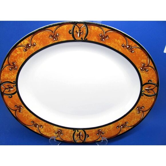 Sasaki Villa di Fortuna 14" Platter Stacy Haase  Discontinued Pattern - Picture 1 of 10